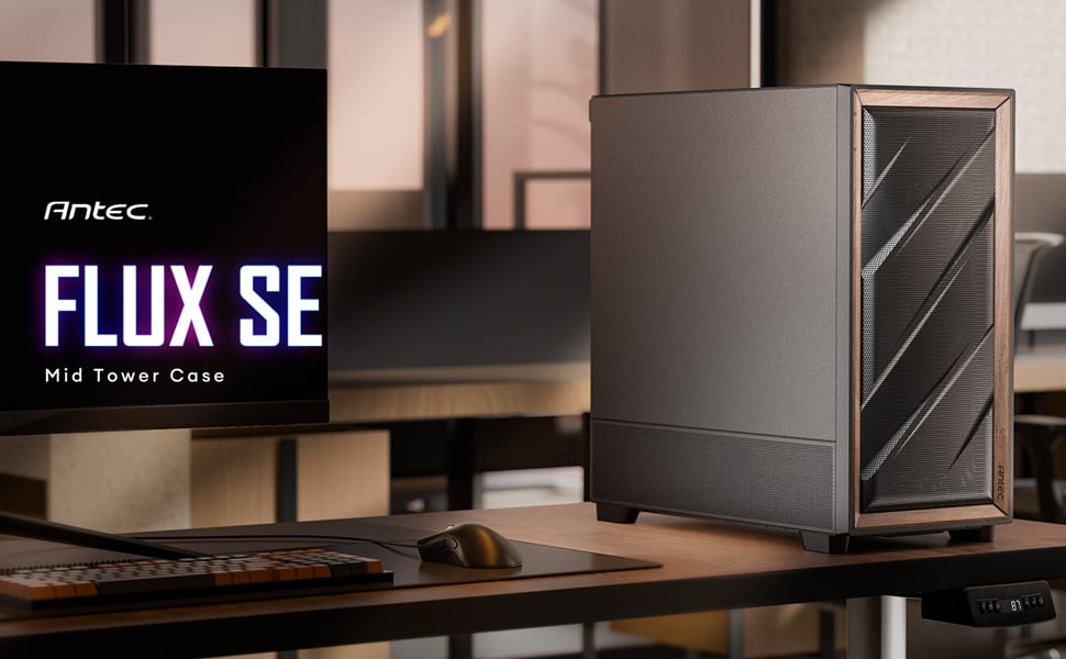 Antec Flux SE Silent PC Case, Sound-Dampening Foam Side